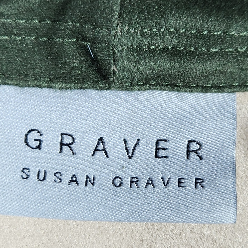 Susan Graver Womens 2X Pine Violet Printed Faux Suede Open Front Duster A662836 - Picture 4 of 11